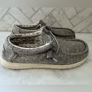Hey Dude Wally Linen Iron Shoes men’s size 10